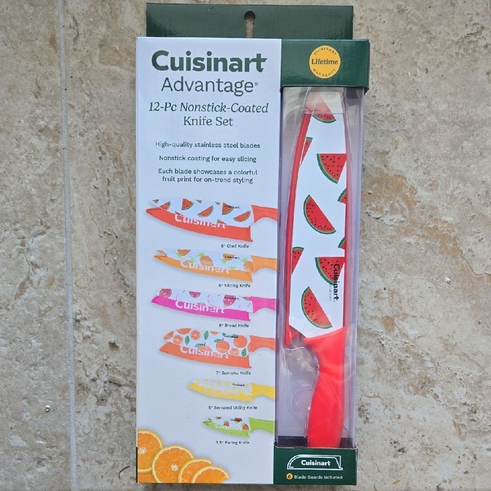 Cuisinart Advantage 12-piece Nonstick-Coated Set Knife Set - NEW